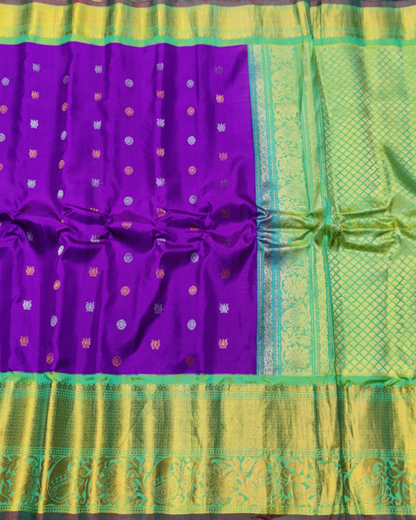 Gadwal pure handloom kuttu silk saree - GPS125 alternate view