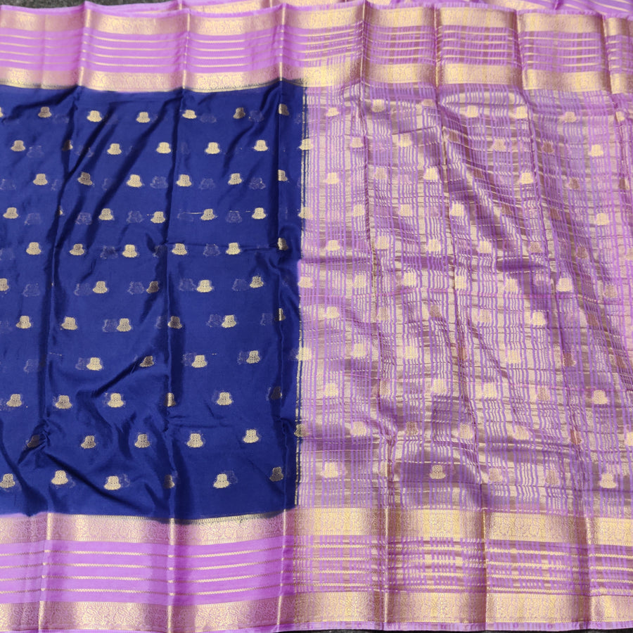 Mysore crepe semi silk saree - M01