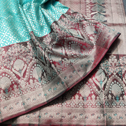 Kanchi Meenakari Brocade Pure handloom Silk Saree - KMP1981