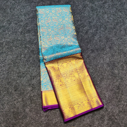 Kanchi Meenakari Brocade Pure handloom Silk Saree - KMP1987