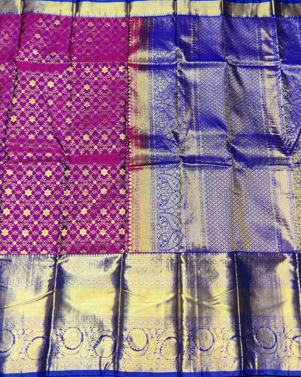 Kanchi pattu half fine bridal wear saree HF27 alternate view