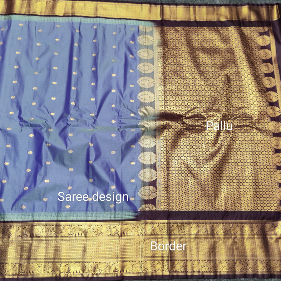 Gadwal Semi Silk Saree - GSM07