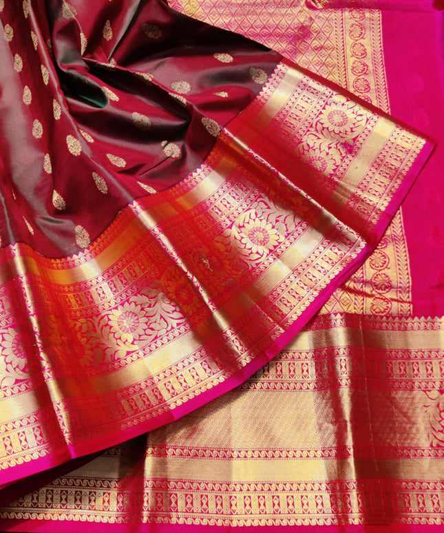 Kanchi pure vintage silk Saree - KMP2079