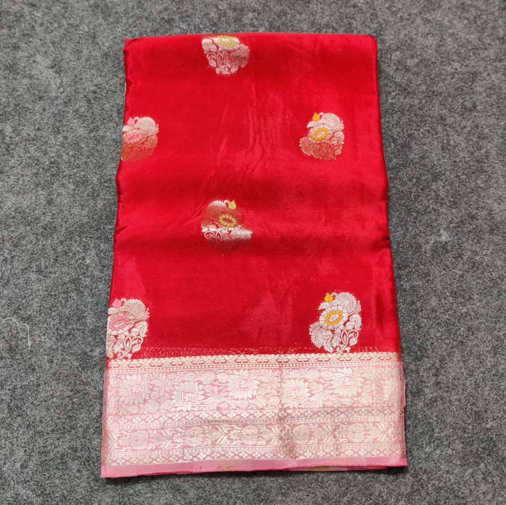 Chinon crepe silk saree -C10