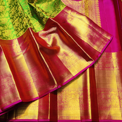 Kanchi Meenakari Brocade Pure handloom Silk Saree - KMP1988