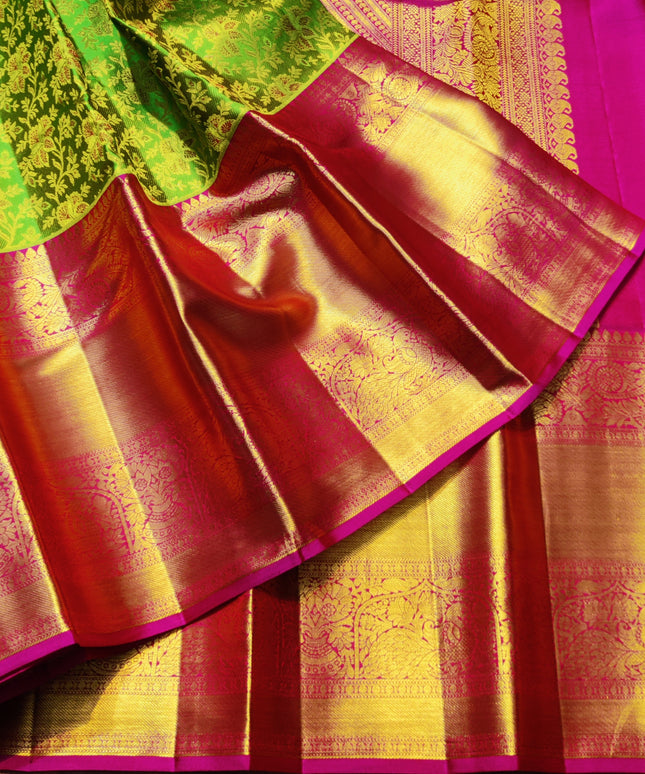 Kanchi Meenakari Brocade Pure handloom Silk Saree - KMP1988