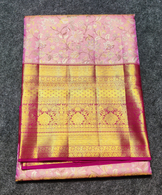 Kanchi Meenakari Brocade Pure handloom Silk Saree - KMP1790