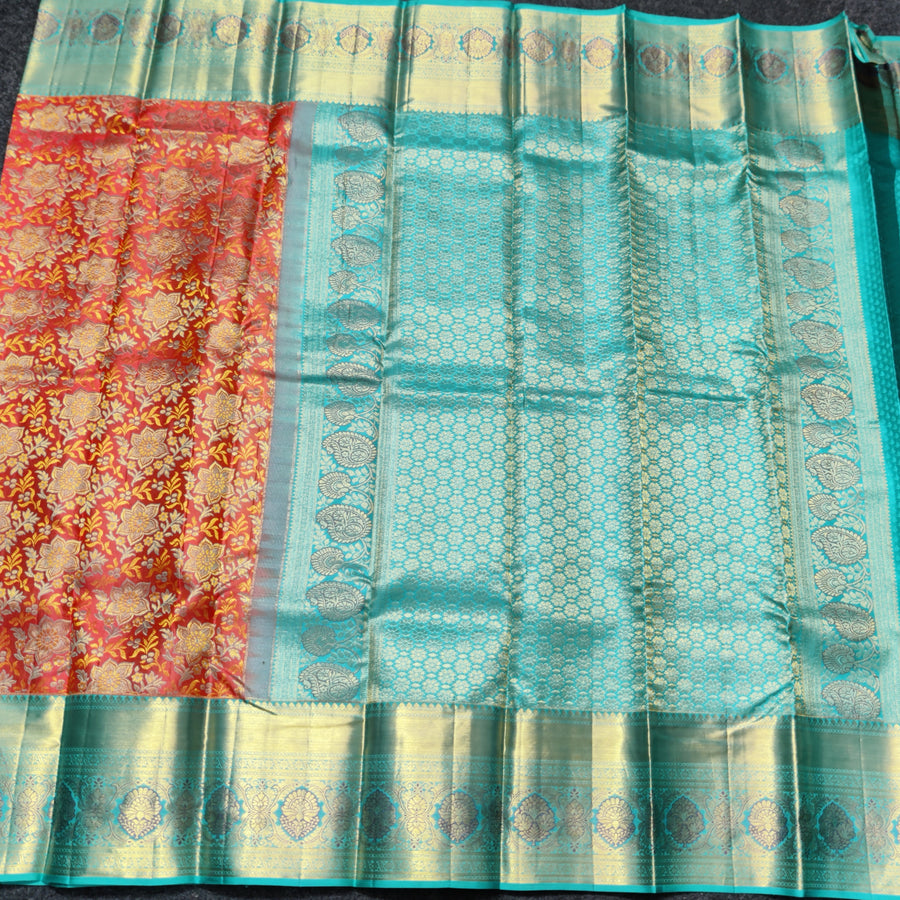 Kanchi Meenakari Brocade Pure handloom Silk Saree - KMP3211
