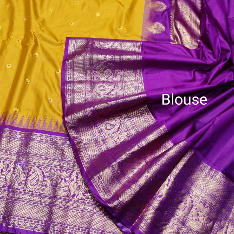 Gadwal Semi Silk Saree - GSM08