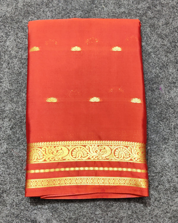 Mysore crepe semi silk saree - M07