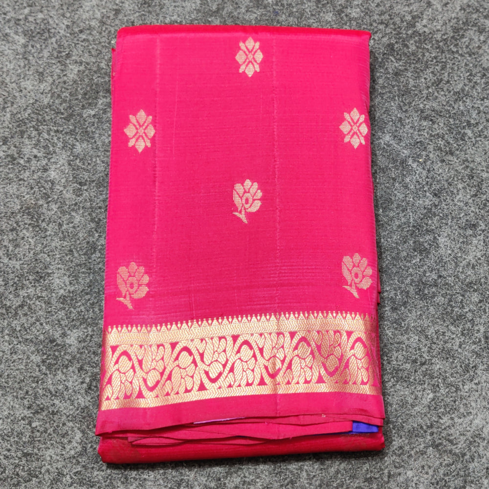 Kanchi Pure Silk Small Border Saree – KMP268