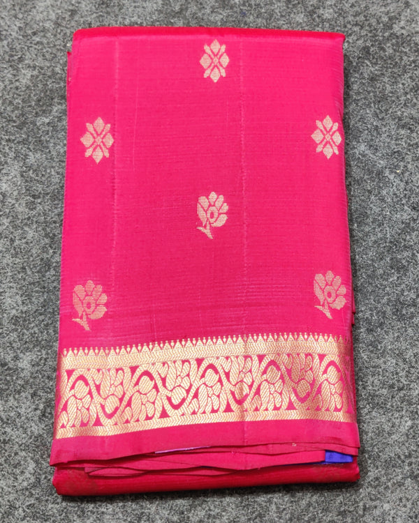 Kanchi Pure Silk Small Border Saree – KMP268