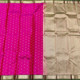 Kanchi pattu small border saree - KMP246