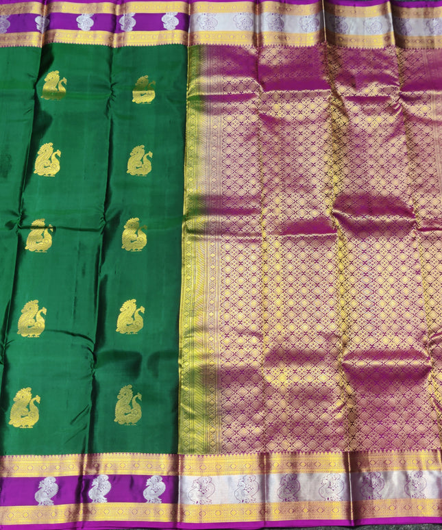 Kanchi Kuttu Vintage Handloom Pattu Saree - KMP3039