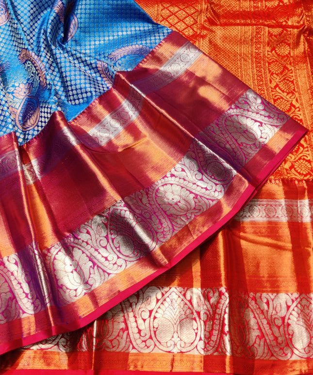 Kanchi pattu half fine Bridal Saree -HF278