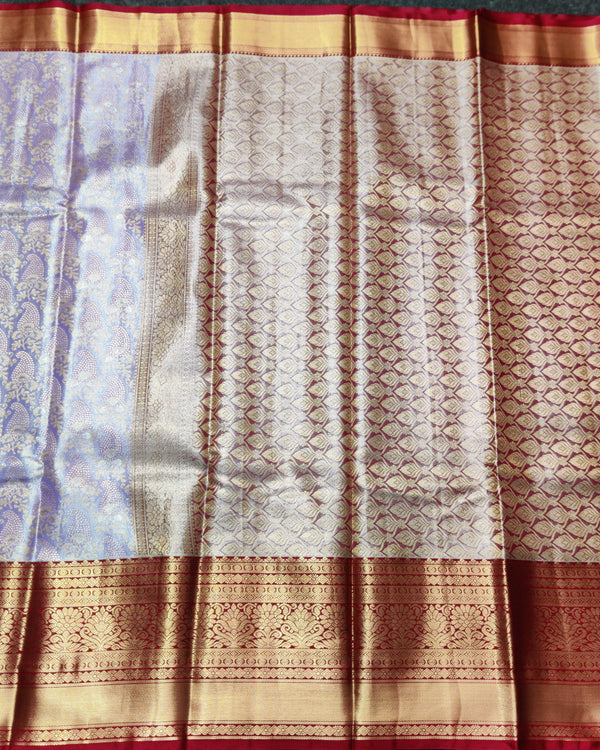 Kanchi pattu Semi Lavender Saree -KS46 alternate view