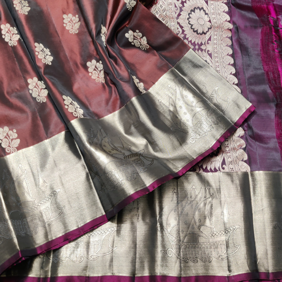 Lightweight pattu Scurt Border Saree - LWP416