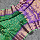 Gadwal check design pure silk- GPS44