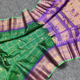 Gadwal check design pure silk- GPS44