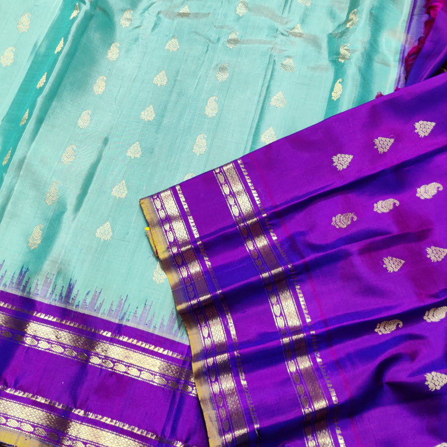 Gadwal Kuttu handloom Pure silk saree - GPS235