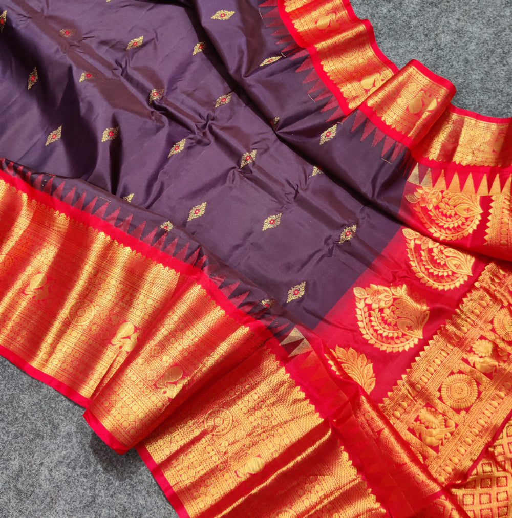 Gadwal Handloom pure silk- GPS51