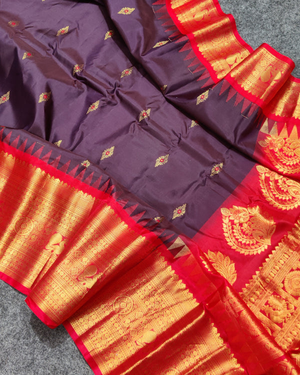 Gadwal Handloom pure silk- GPS51