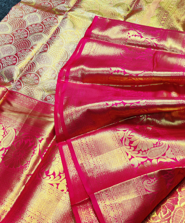 Kanchi Pattu Wedding Sarees @30% Off -KMP971