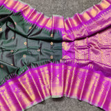 Gadwal check design pure silk- GPS34