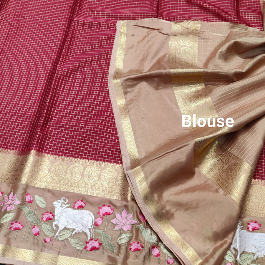Semi crepe silk saree - SC04