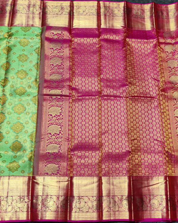 Kanchi Meenakari Brocade Pure handloom Silk Saree - KMP3207 alternate view