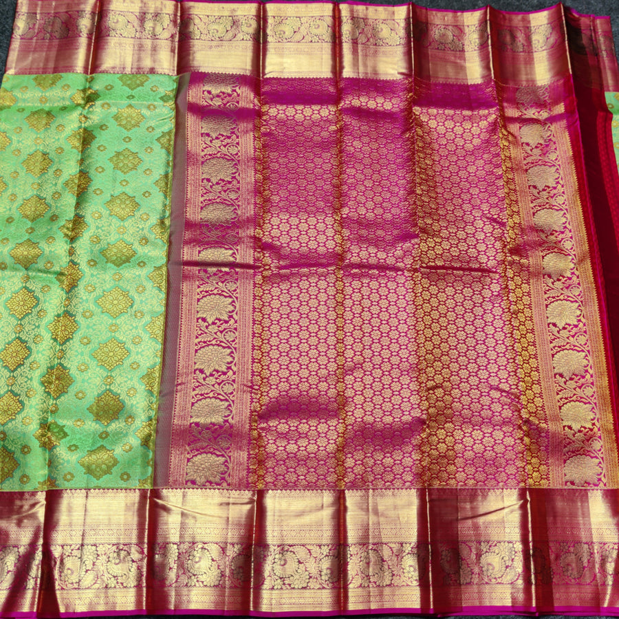 Kanchi Meenakari Brocade Pure handloom Silk Saree - KMP3207