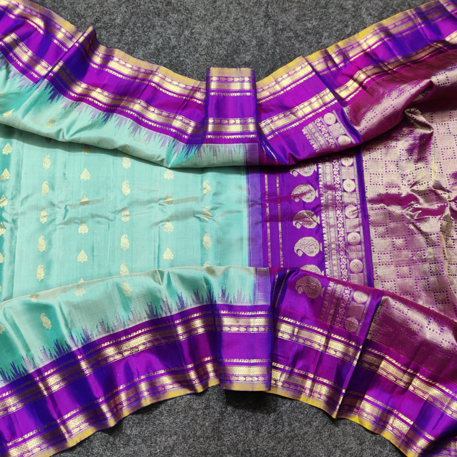 Gadwal Kuttu handloom Pure silk saree - GPS235