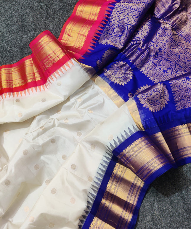 Gadwal Gangajamuna Pure silk saree - GPS176