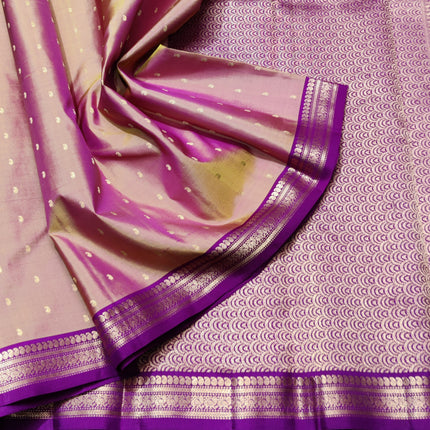 Kanchi pattu small border saree - KMP3136