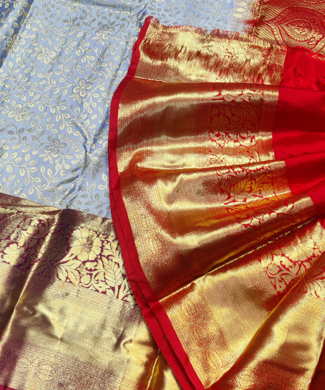 Kanchi pattu half fine bridal wear saree HF20