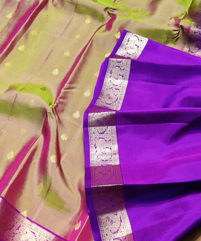 Kanchipattu small border saree - KMP205