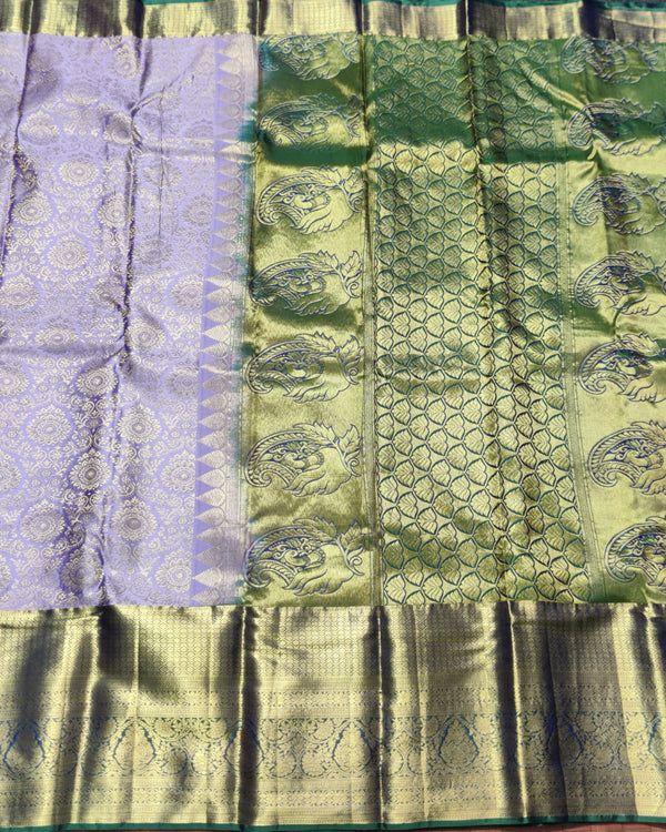 Kanchi pattu half fine bridal wear saree HF37 alternate view