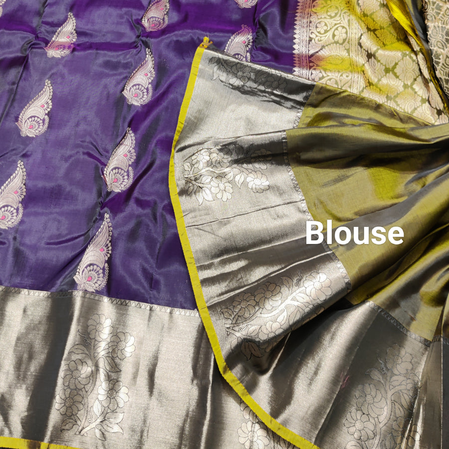 Lightweight pattu Scurt Border Saree - LWP402
