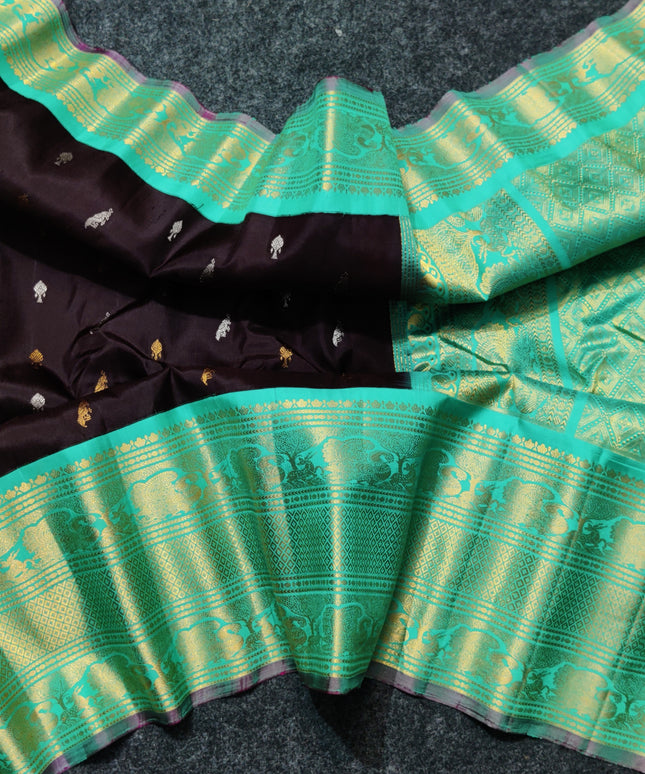 Gadwal pure handloom kuttu silk saree - GPS117