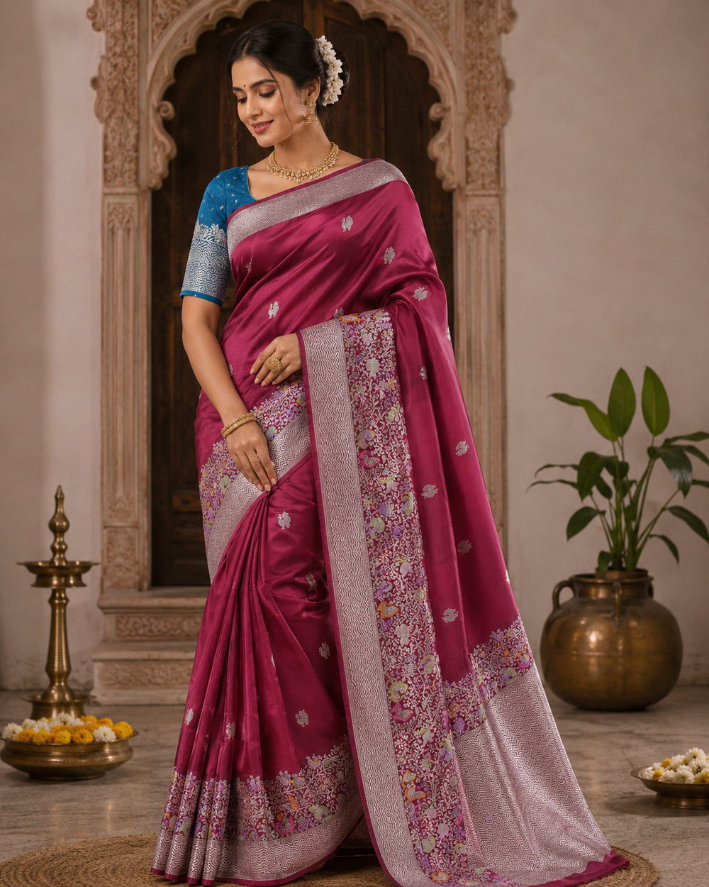 Mashru satin Silk Saree- MS29
