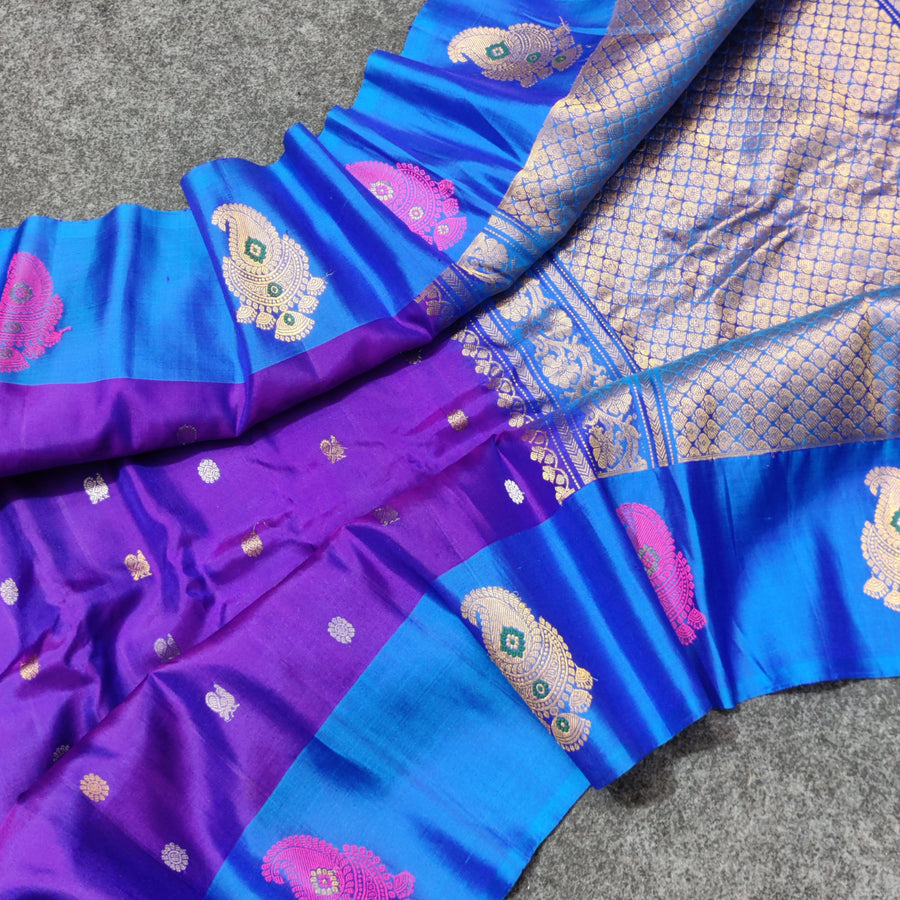 Gadwal Handloom pure silk- GPS04