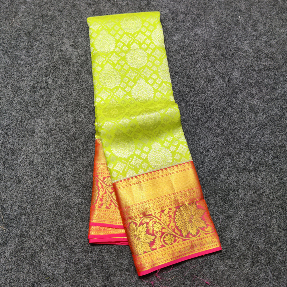 Kanchi Meenakari Brocade Pure handloom Silk Saree - KMP3205