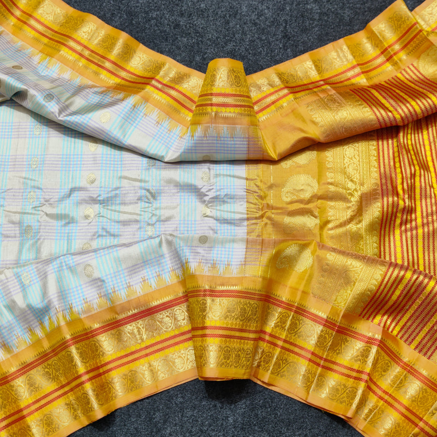 Gadwal Kuttu handloom Pure silk saree - GPS231