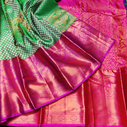 Kanchi pattu Half fine Bridal Saree -HF276