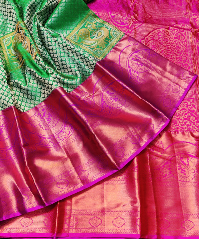 Kanchi pattu Half fine Bridal Saree -HF276