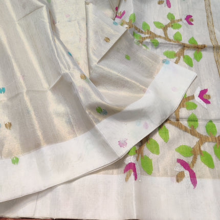 Jamdani handloom pure silk - JM07