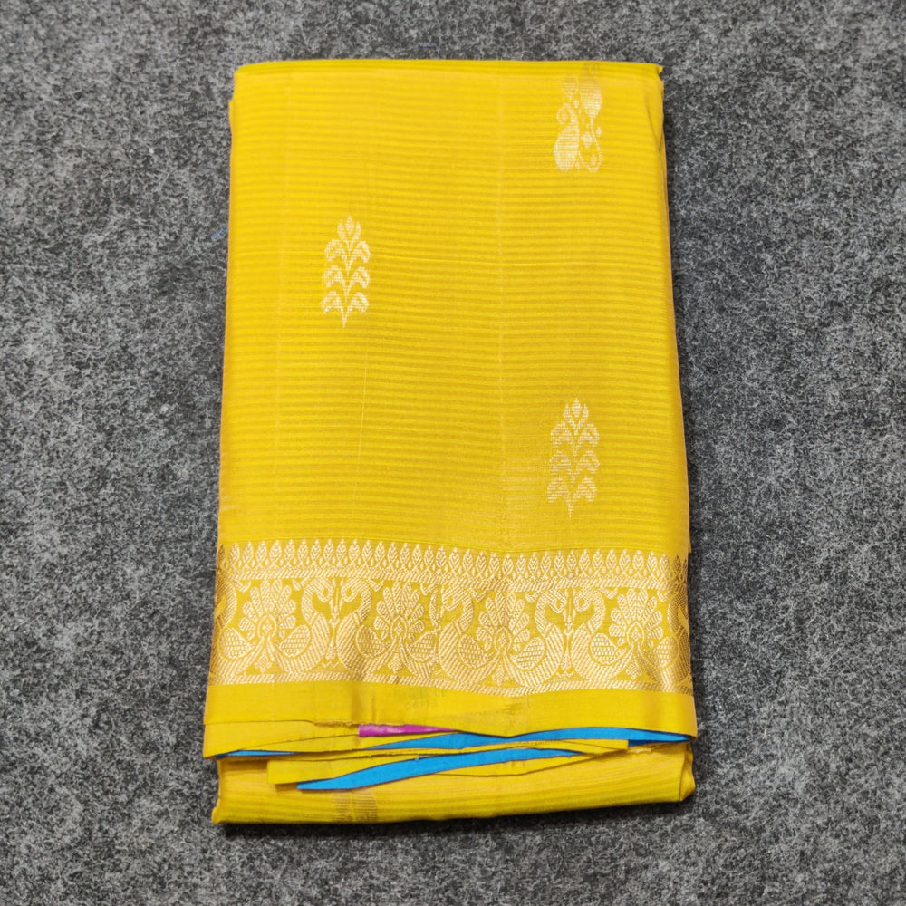 Kanchi Pure Silk Small Border Saree – KMP271