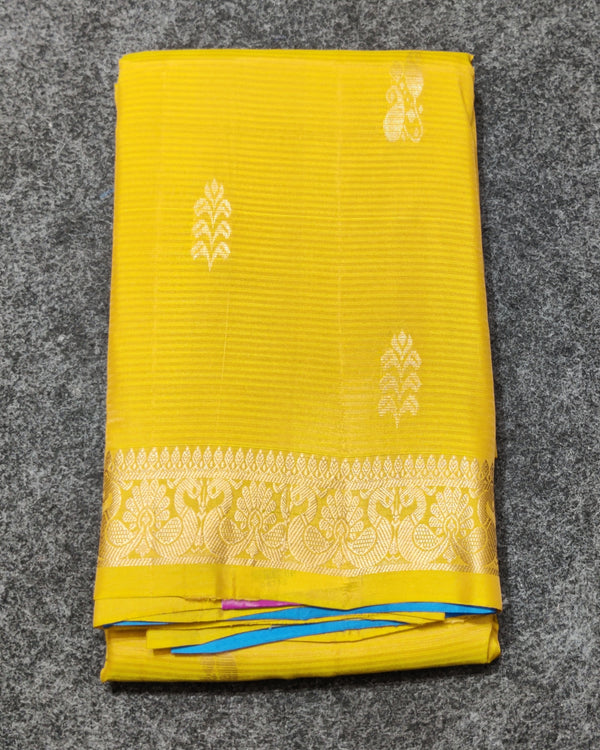Kanchi Pure Silk Small Border Saree – KMP271