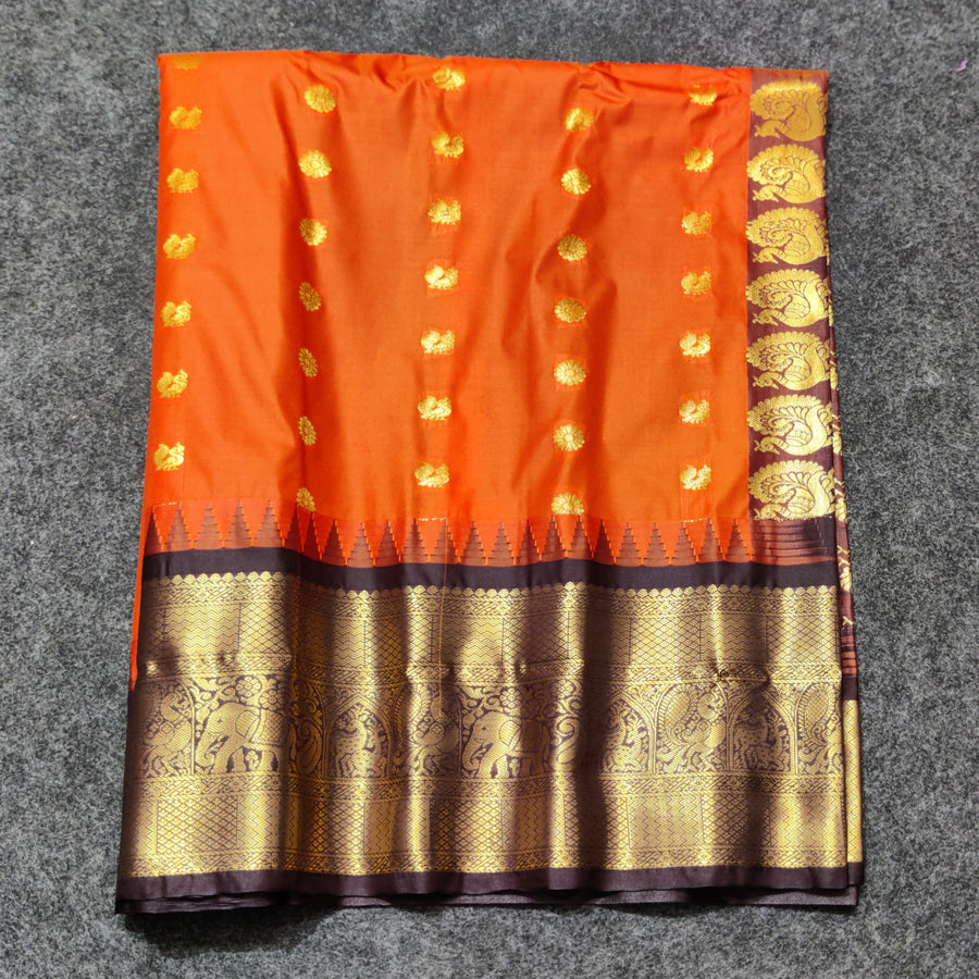 Gadwal Semi Silk Saree - GSM01