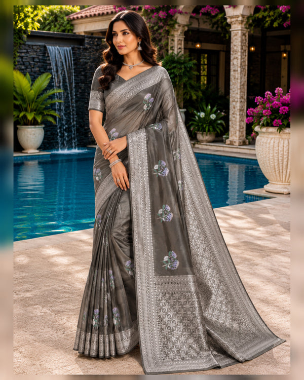 Satin Silk Saree- SA13